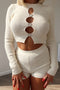 Heart It Sweater Top & Shorts SET matching sets EDGE Small White